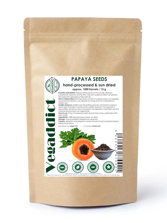 100% Natural Sun Dried Papaya Seeds | High Papaya Enzyme (Papain)