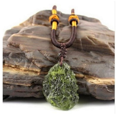 Natural Czech Meteorite Pendant Necklace