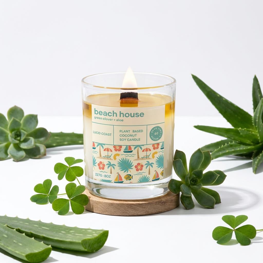 Beach House Body Oil Candle