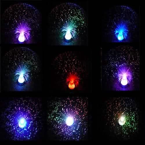 Fiber Optic Light with Multi-color Crystal Base