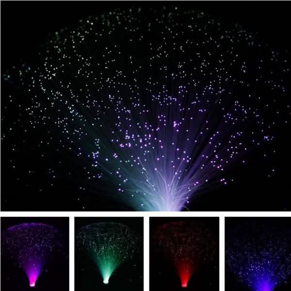 Multicolor LED Fiber Optic Lamp