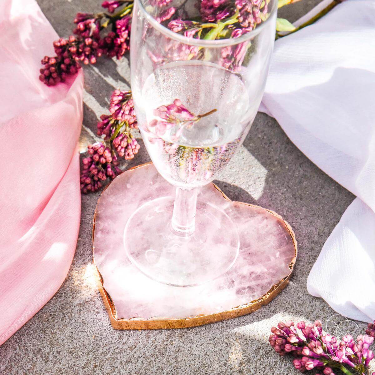 Positive Energy Rose Quartz Coasters