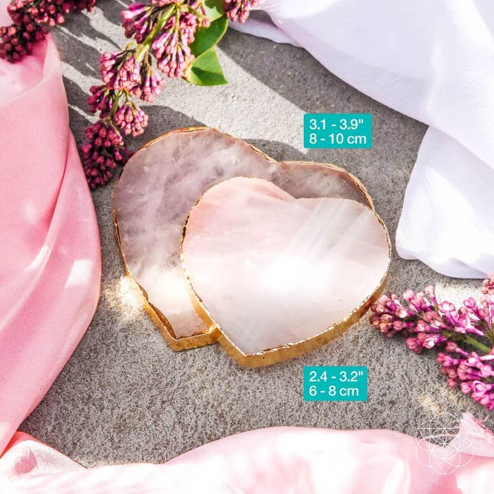 Positive Energy Rose Quartz Coasters