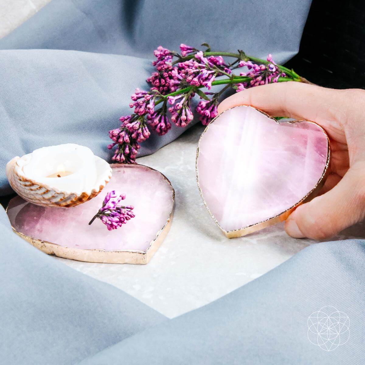 Positive Energy Rose Quartz Coasters