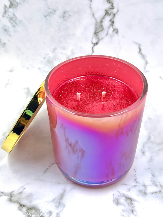 Vegan Soy Infused Crystal Candle | La Fleur Rose